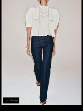 White womens Zara blouse
